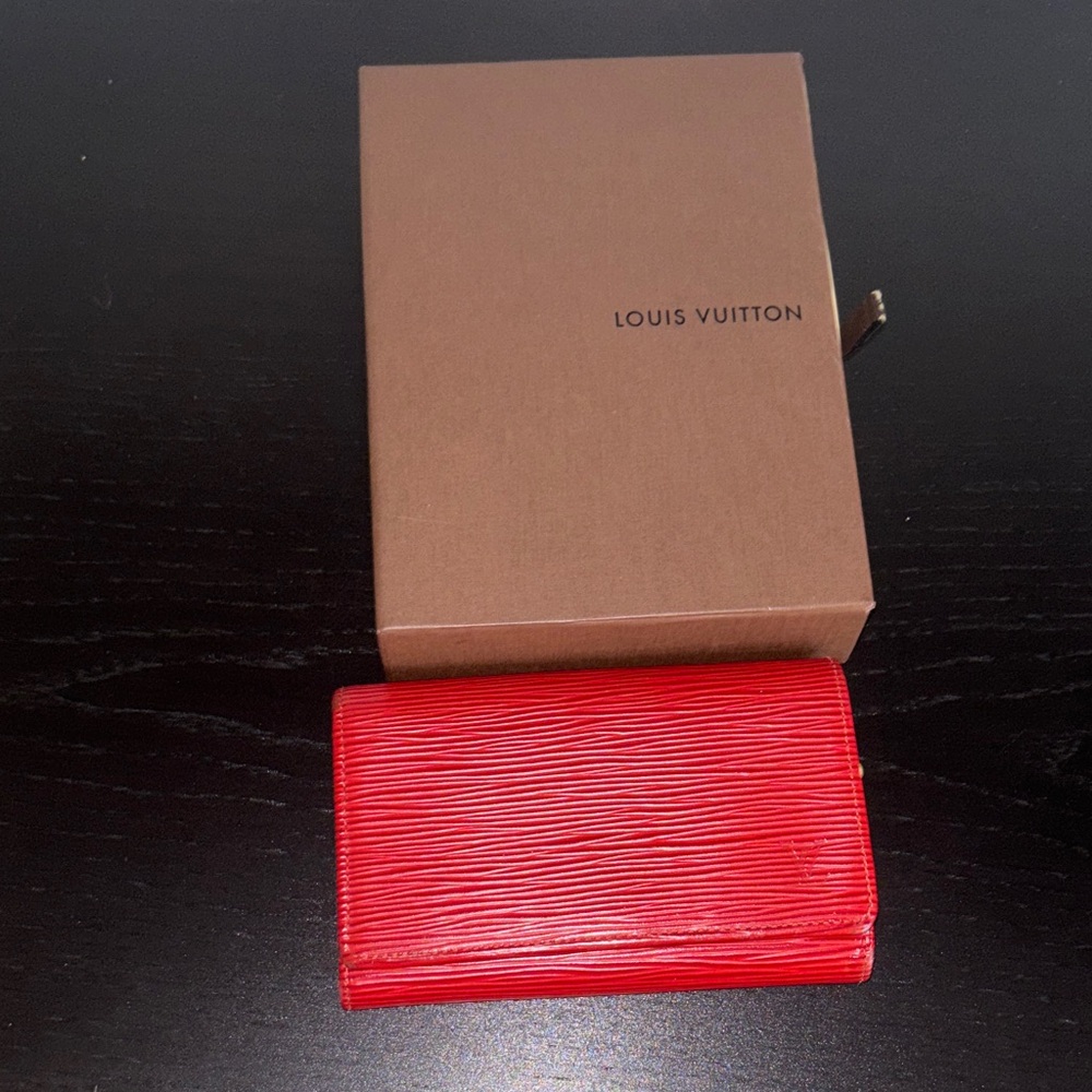 Louis Vuitton Red Epi Leather Folded Wallet